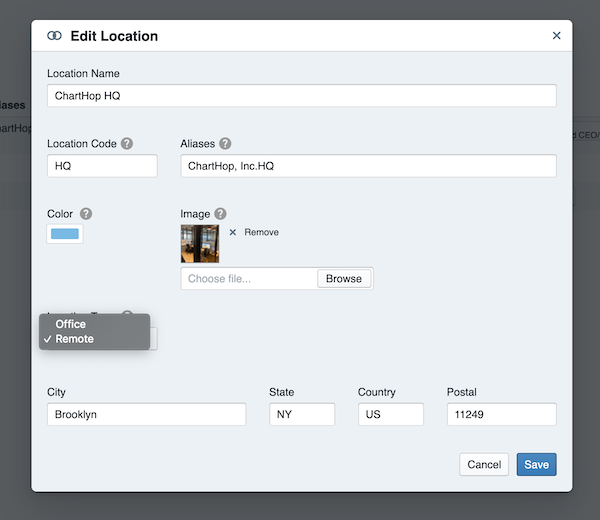 ChartHop Office Set Up Remote