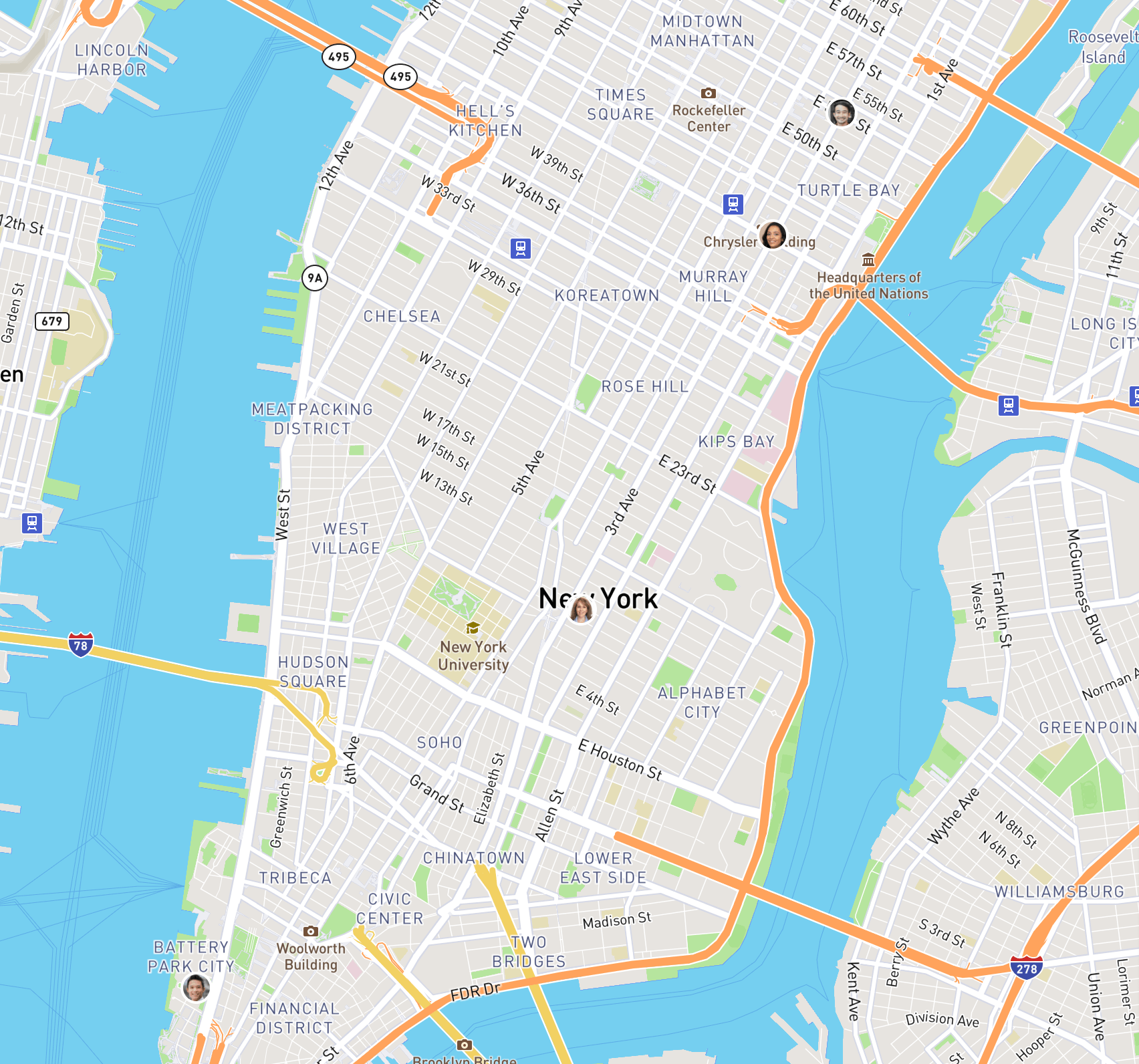 ChartHop avatar map view