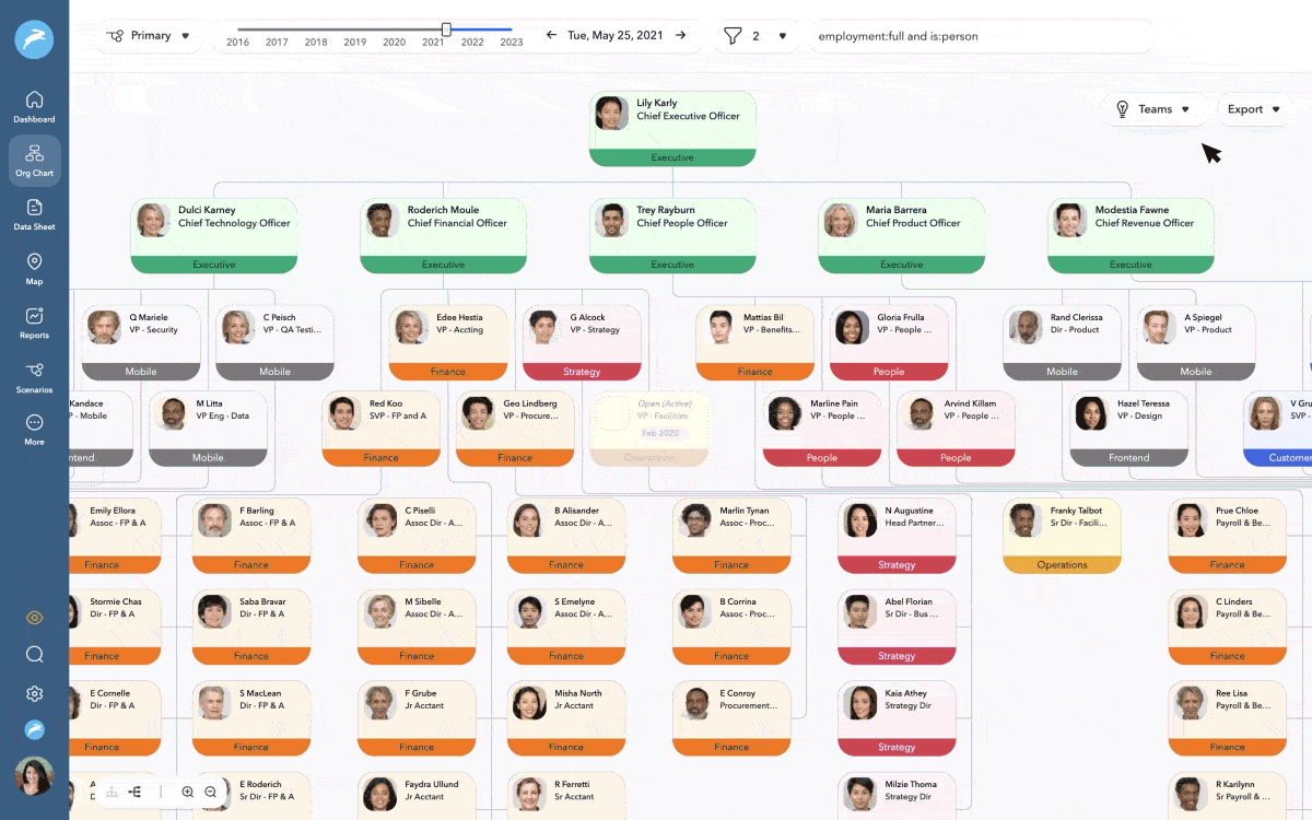 ChartHop platform people analytics visualized