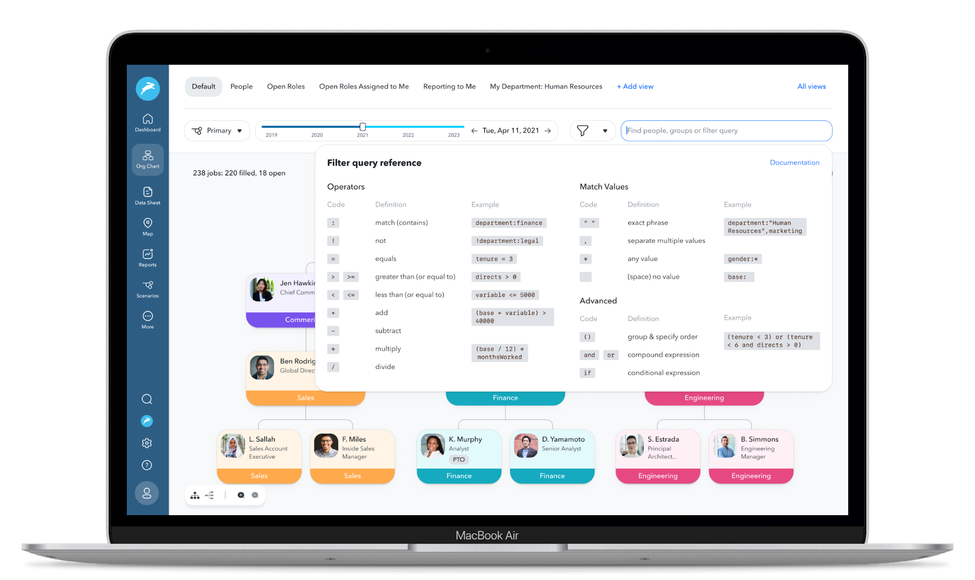 ChartHop new filtering UI