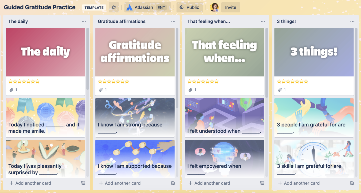 Atlassian gratitude prompt cards
