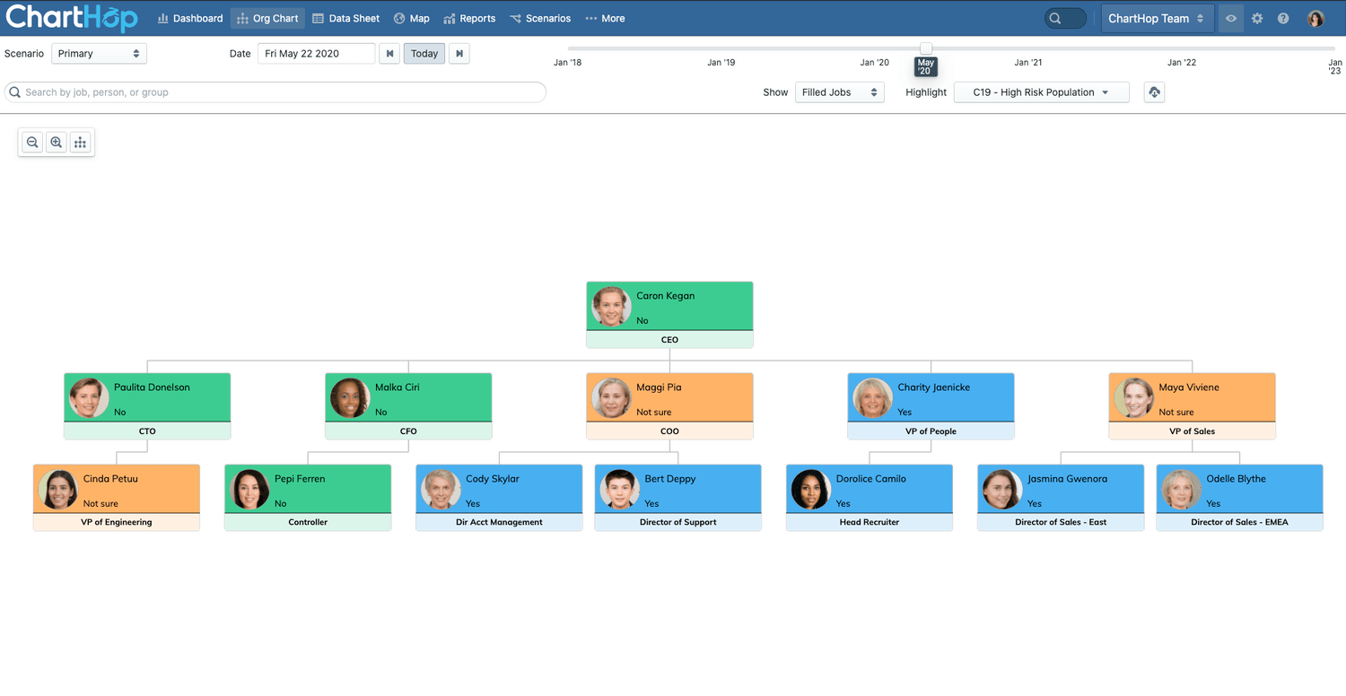 org chart high risk population