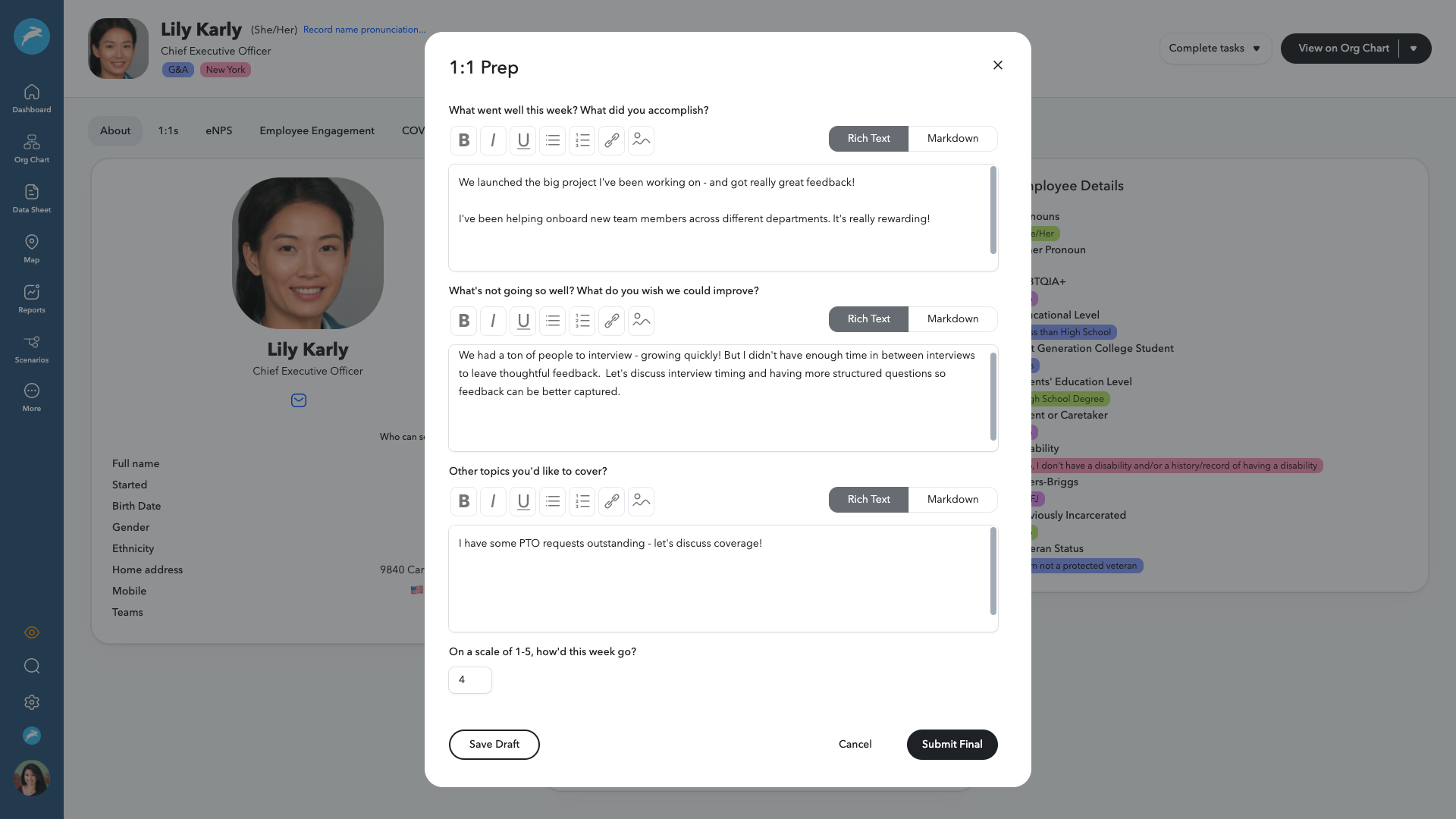 template for continuous performance management reviews