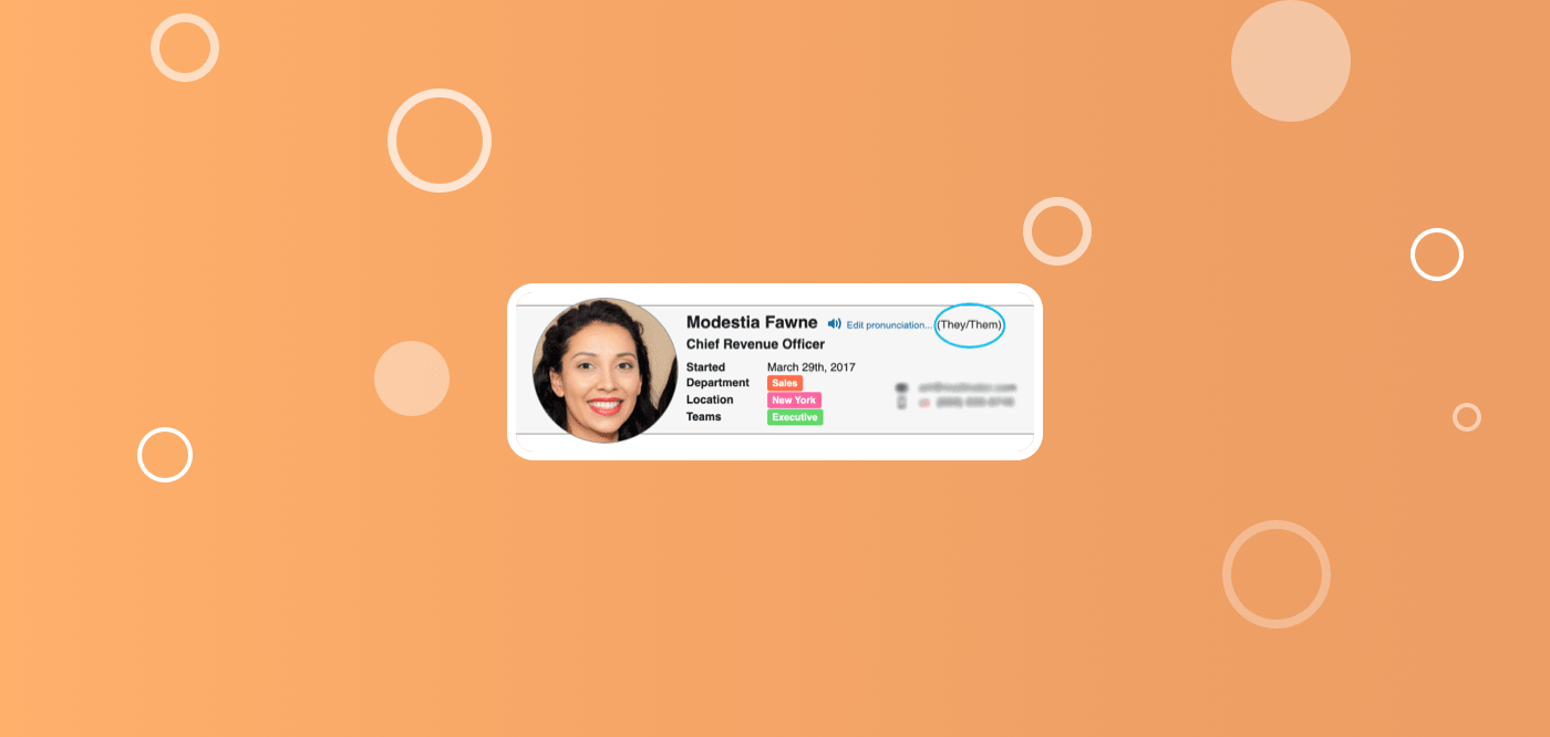 Supporting gender inclusivity with pronoun fields 
