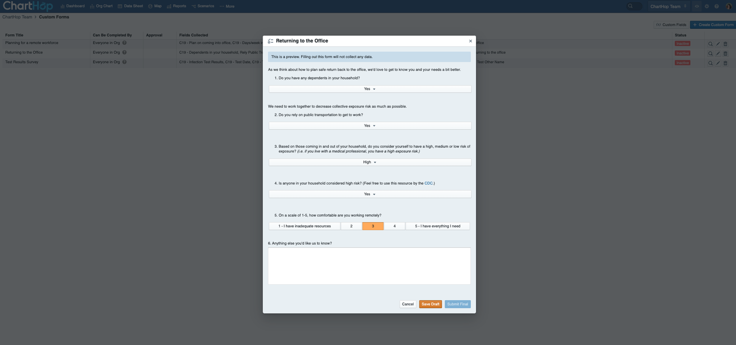 Return to office form