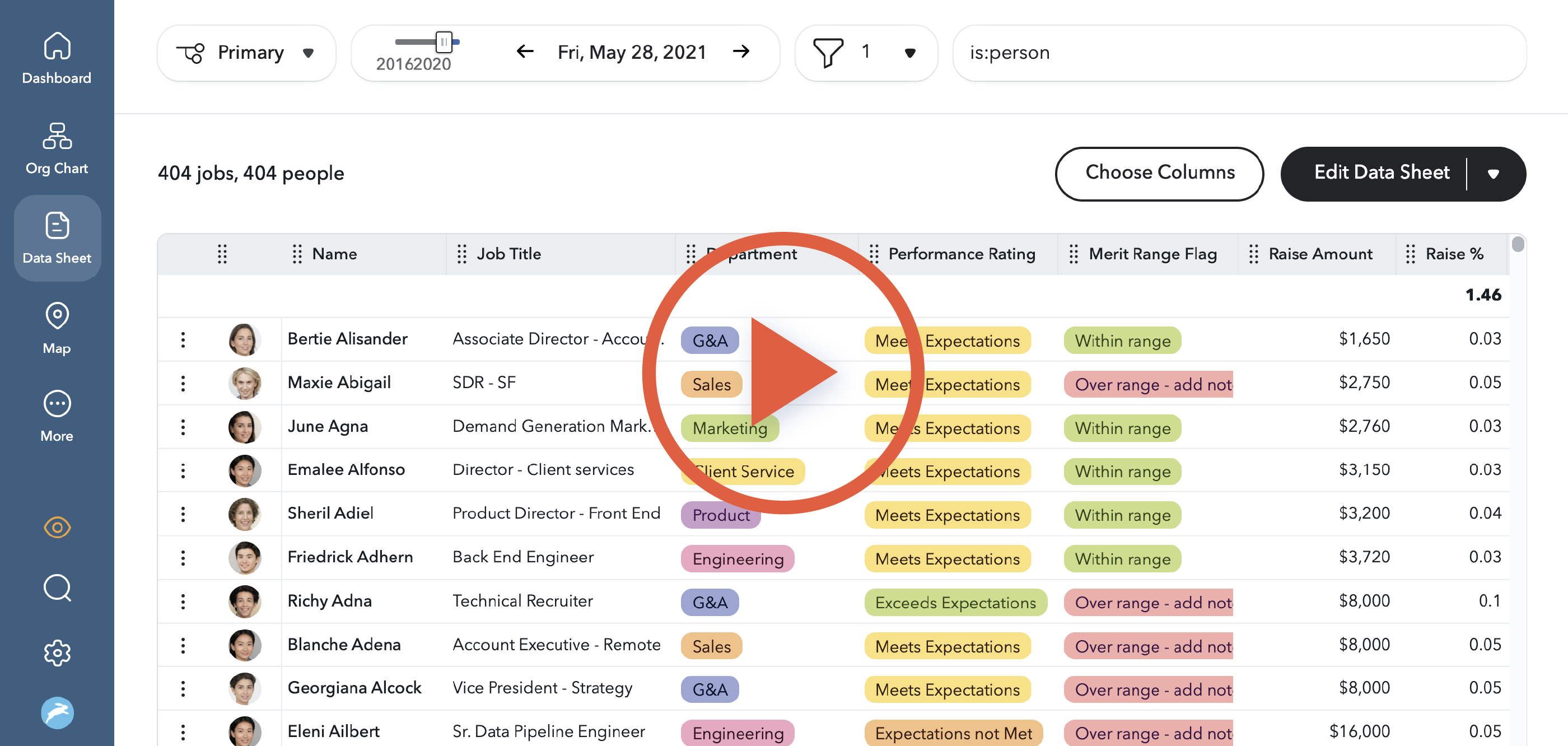 ChartHop Compensation Planning